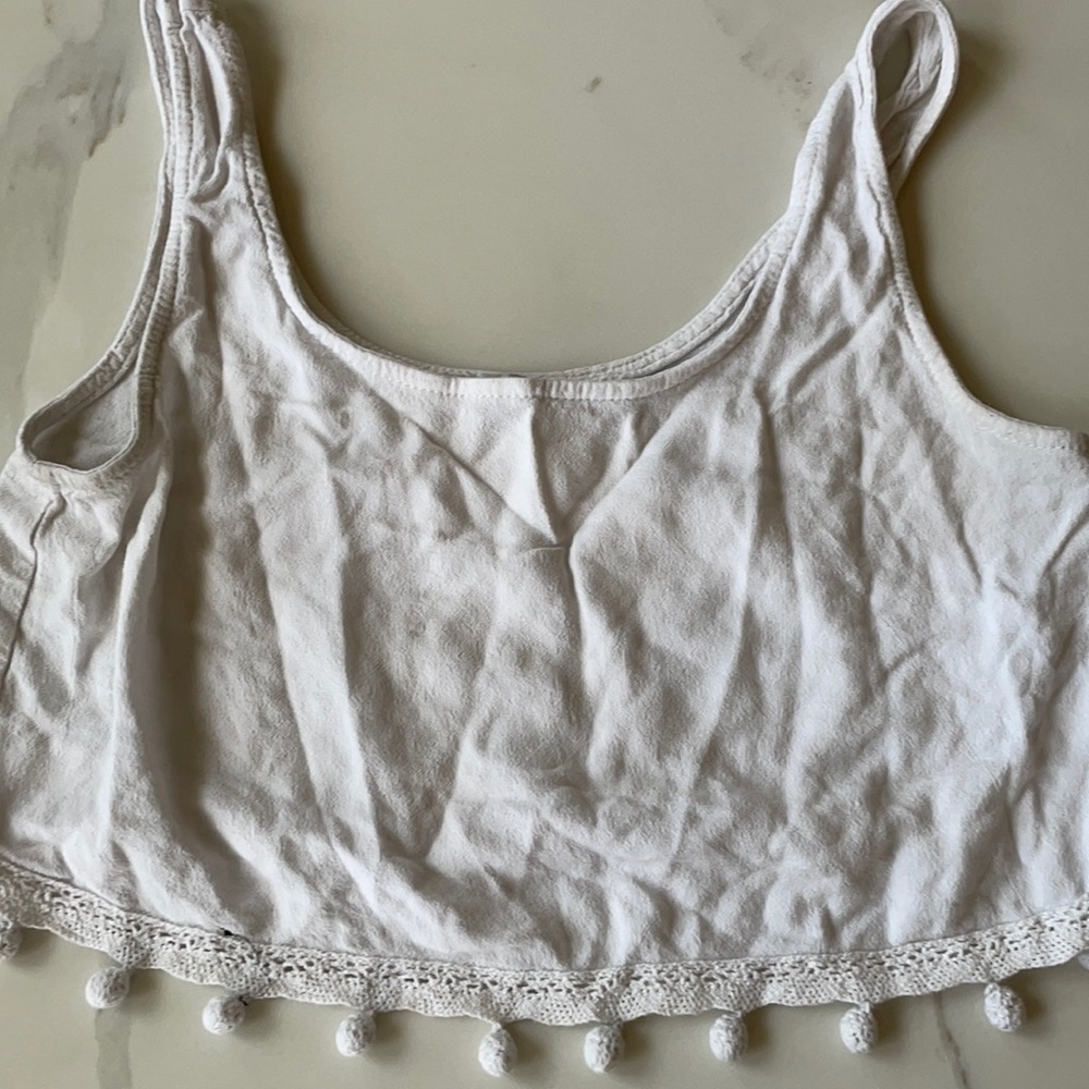 Nasty Gal Pom Pom Crop Top Tank